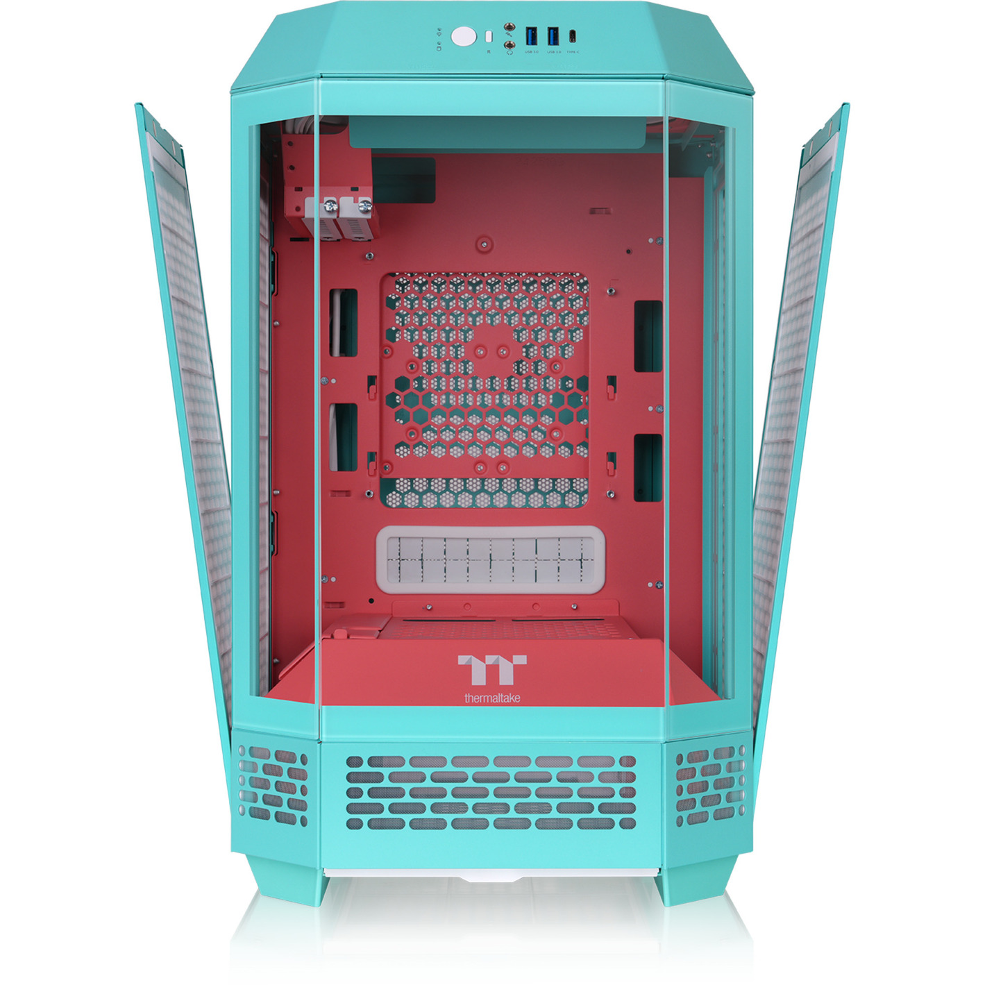 Thermaltake The Tower 250 , Tower-Gehäuse mint/beere, Tempered Glass