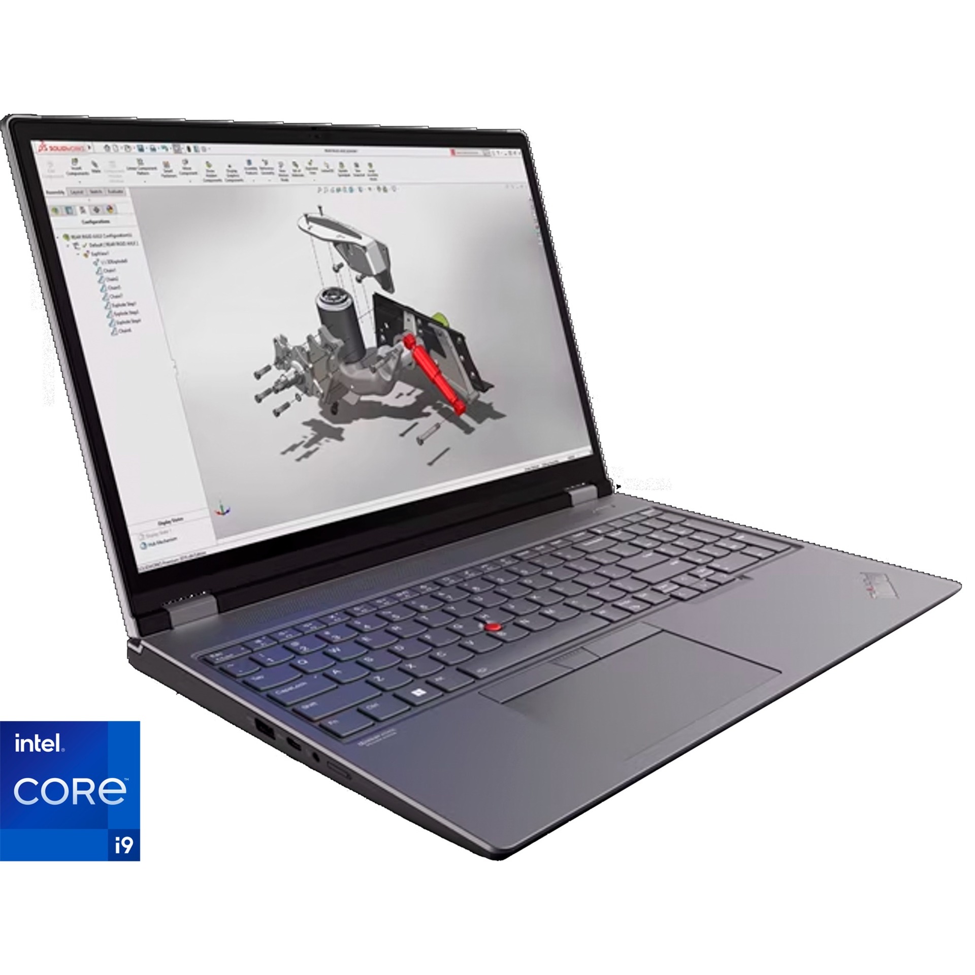 Lenovo ThinkPad P16 G2 (21FA0049GE), Notebook grau/schwarz, Intel® Core™ i9-13980HX, NVIDIA RTX 5000, 64 GB DDR5, 2 TB (2 TB SSD), Windows 11 Pro