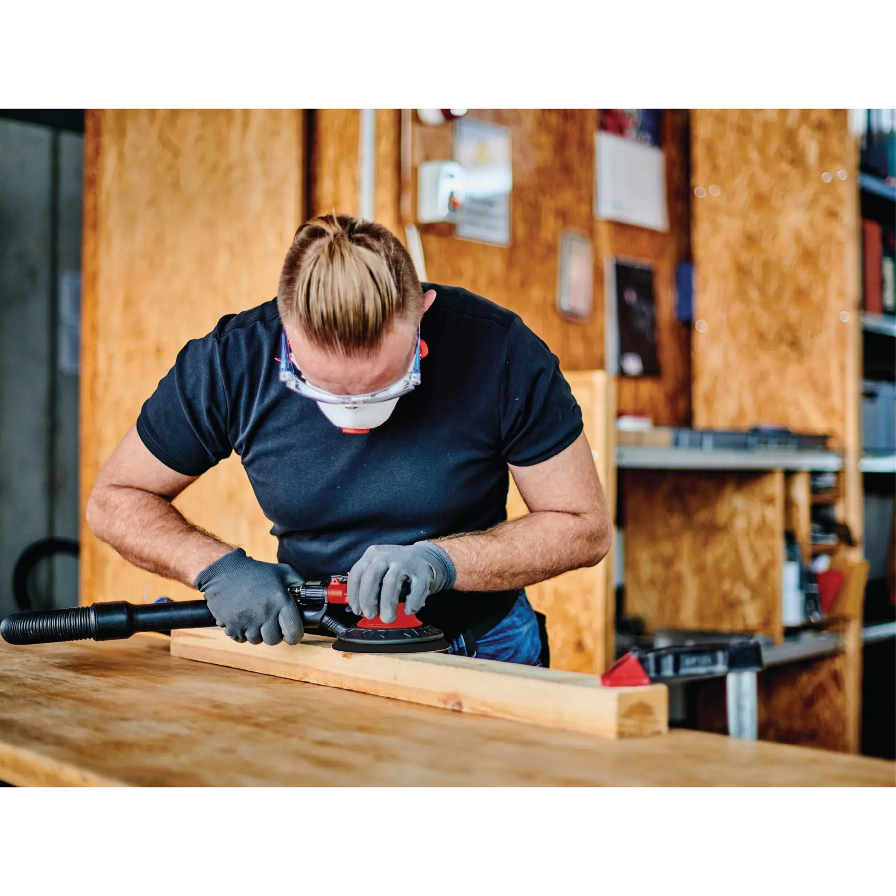 EINHELL Druckluft-Exzenterschleifer TC-PE 150 schwarz/rot