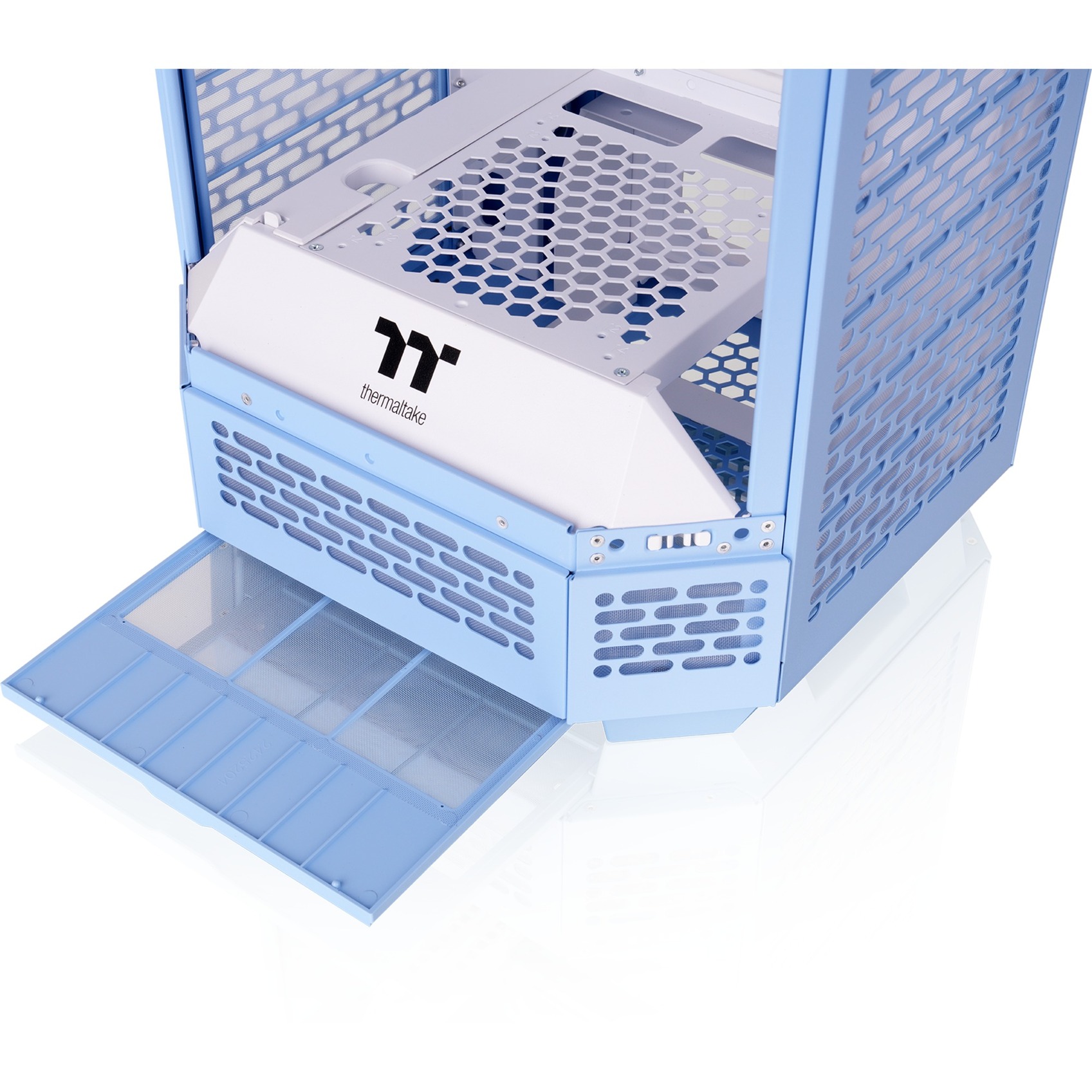 Thermaltake The Tower 250 , Tower-Gehäuse hellblau, Tempered Glass