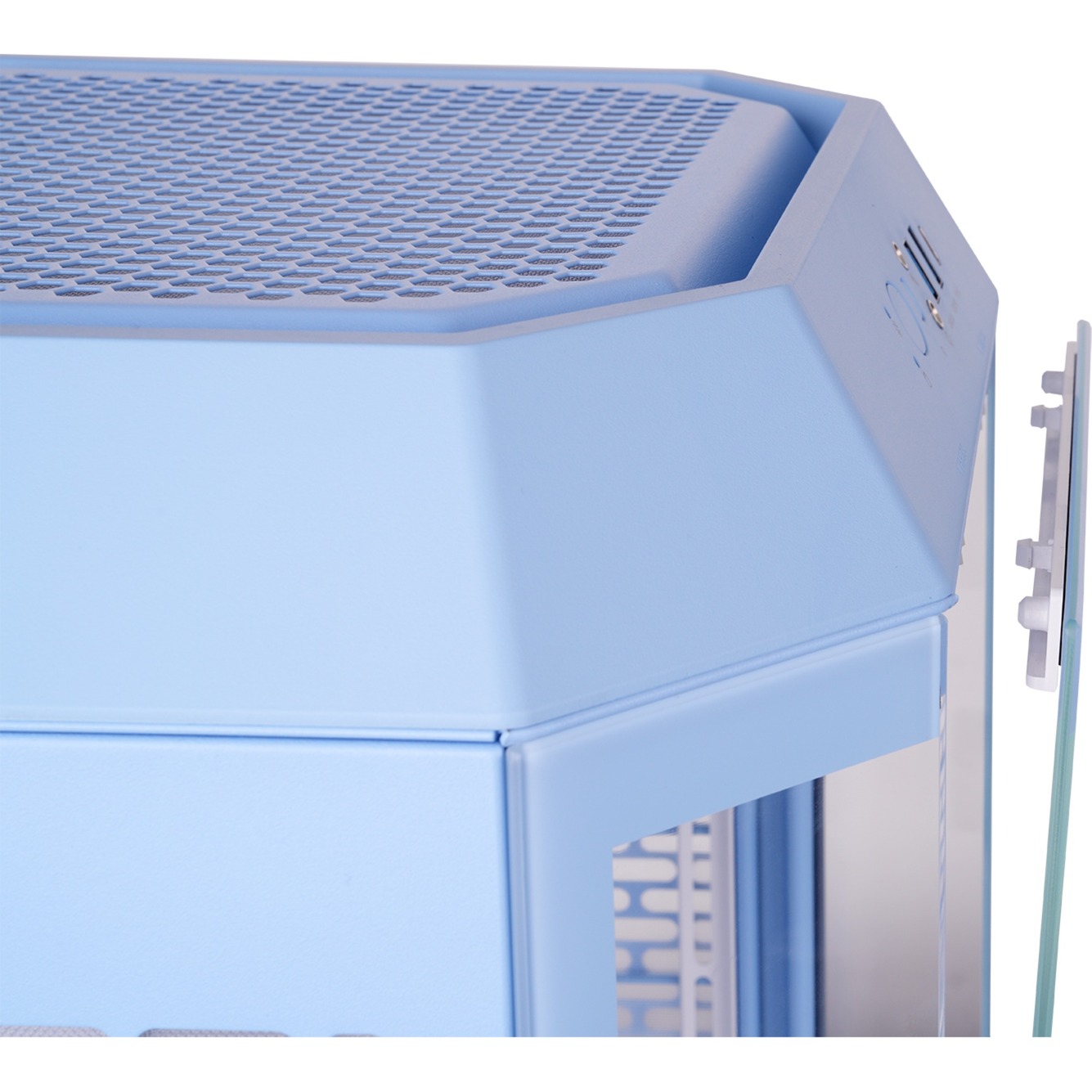 Thermaltake The Tower 250 , Tower-Gehäuse hellblau, Tempered Glass