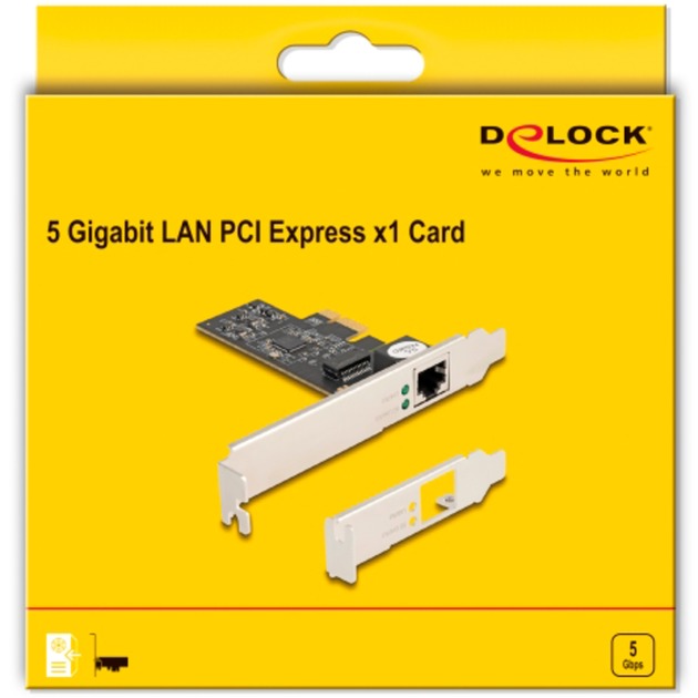 DeLOCK PCI Express x1 Karte zu 1 x RJ45 5 Gigabit LAN RTL8126