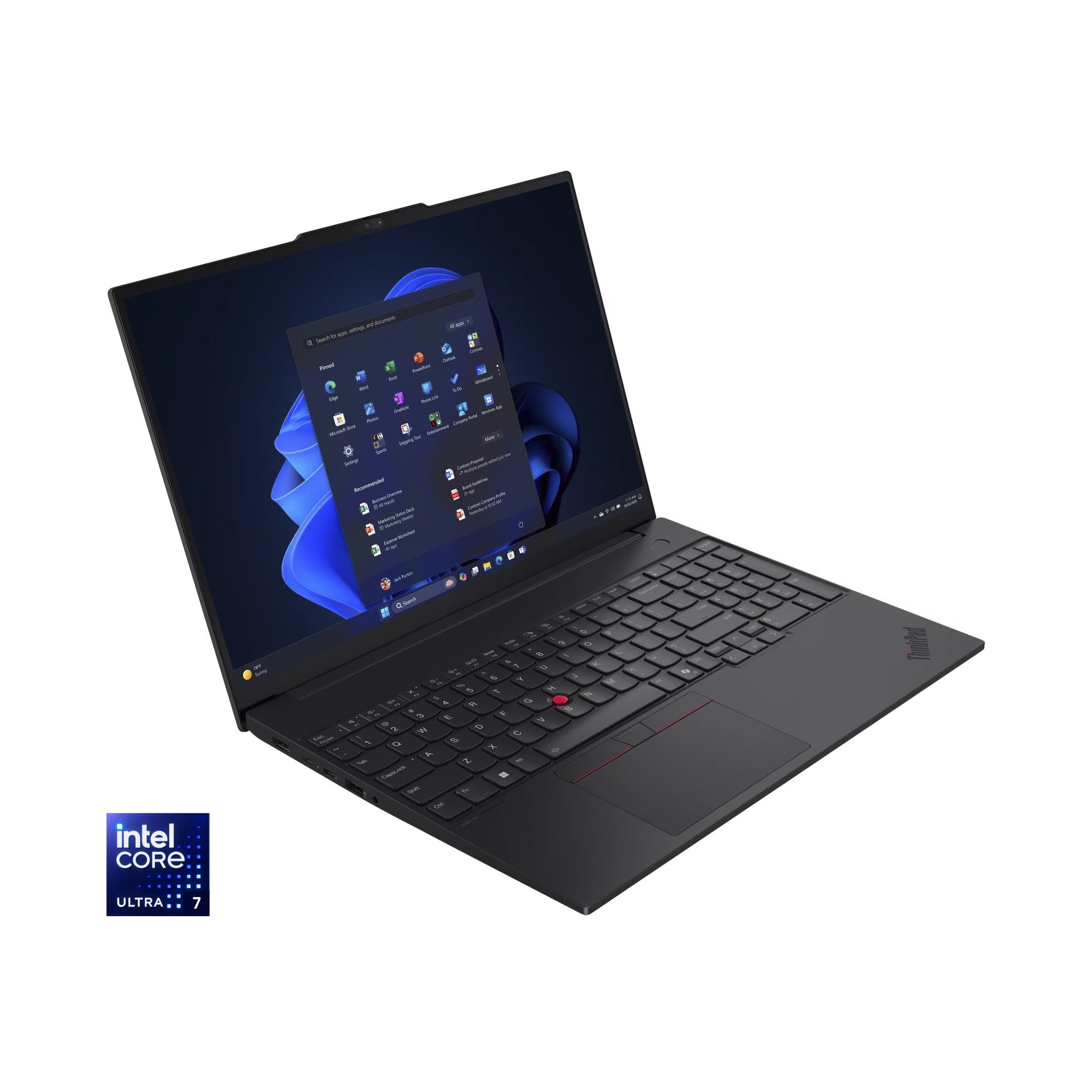 Lenovo ThinkPad E16 G3 (21SR0041GE), Notebook schwarz, Intel® Core™ Ultra 7 255H, Intel® Arc™ 140T, 32 GB DDR5, 1 TB (1 TB SSD), Windows 11 Pro