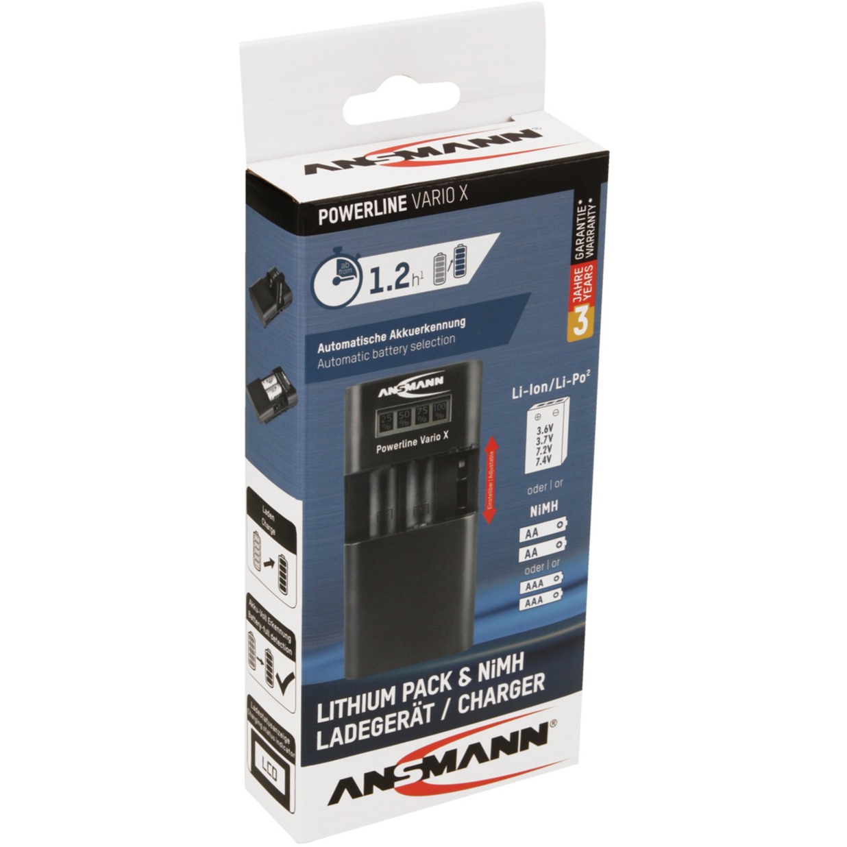 Ansmann Powerline Vario X, Ladegerät schwarz