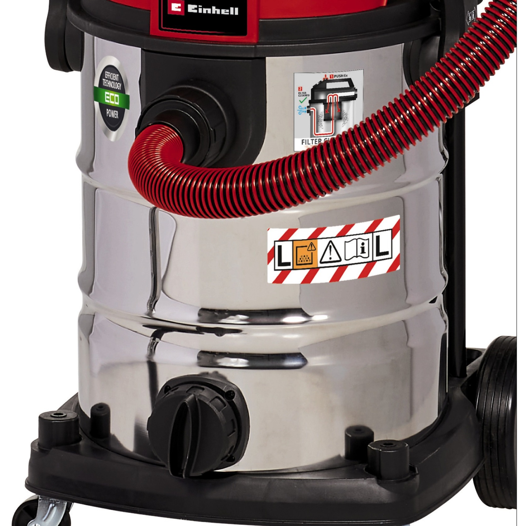 EINHELL TE-VC 2230 SACL, Nass-/Trockensauger rot/edelstahl