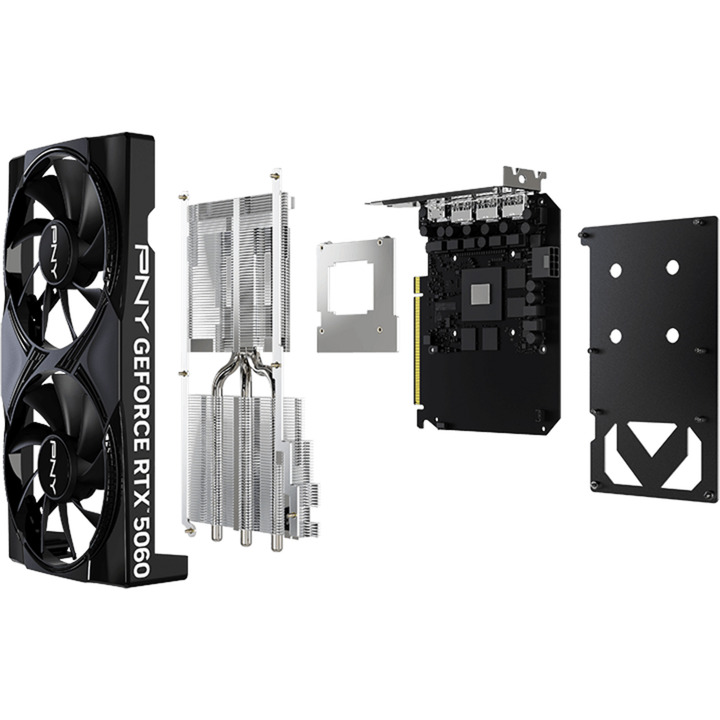 PNY GeForce RTX 5060 Dual Fan OC, Grafikkarte DLSS 4, 3x DisplayPort, 1x HDMI 2.1