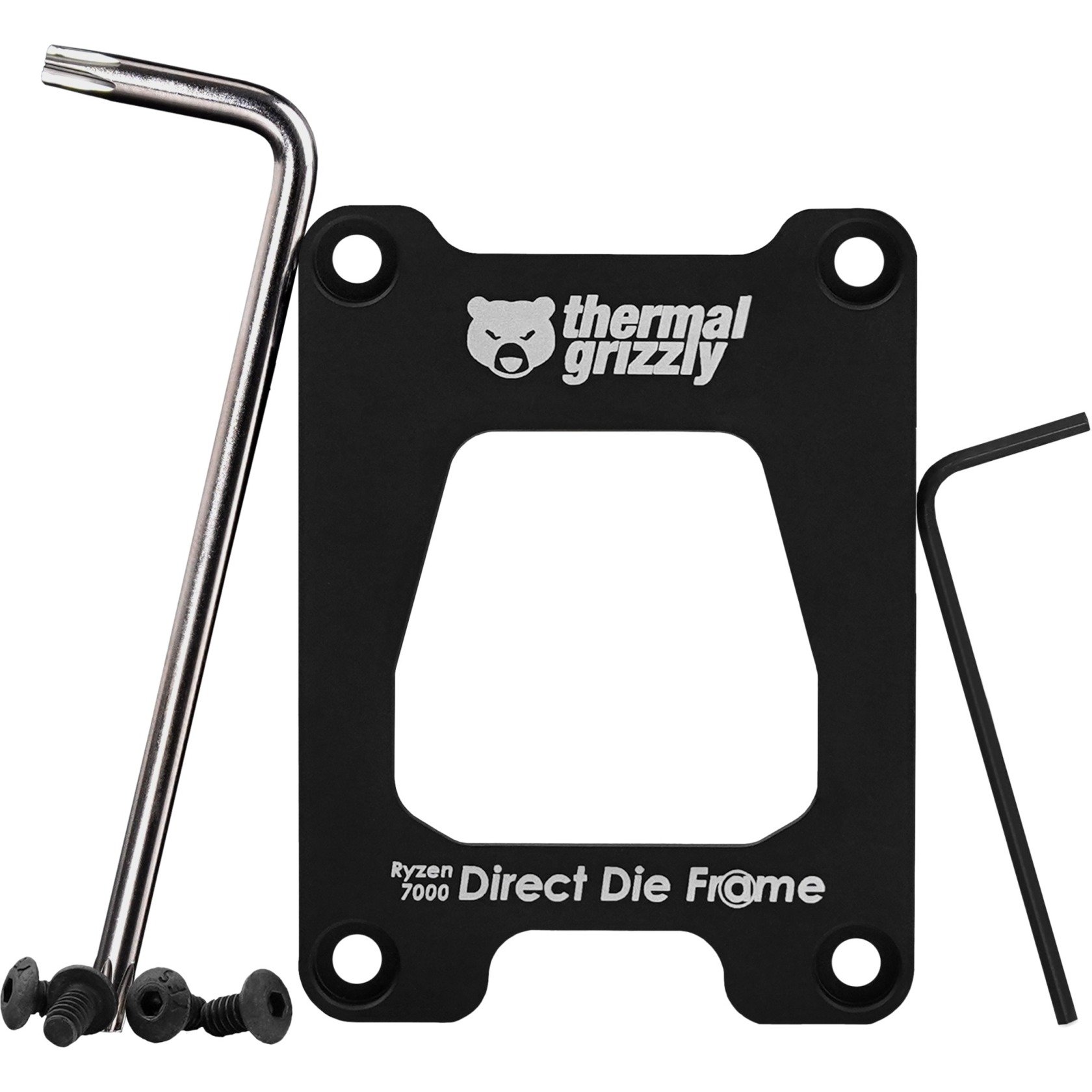 Thermal Grizzly AMD Ryzen 7000 V2 Direct Die Frame, Befestigung/Montage schwarz, für AMD AM5