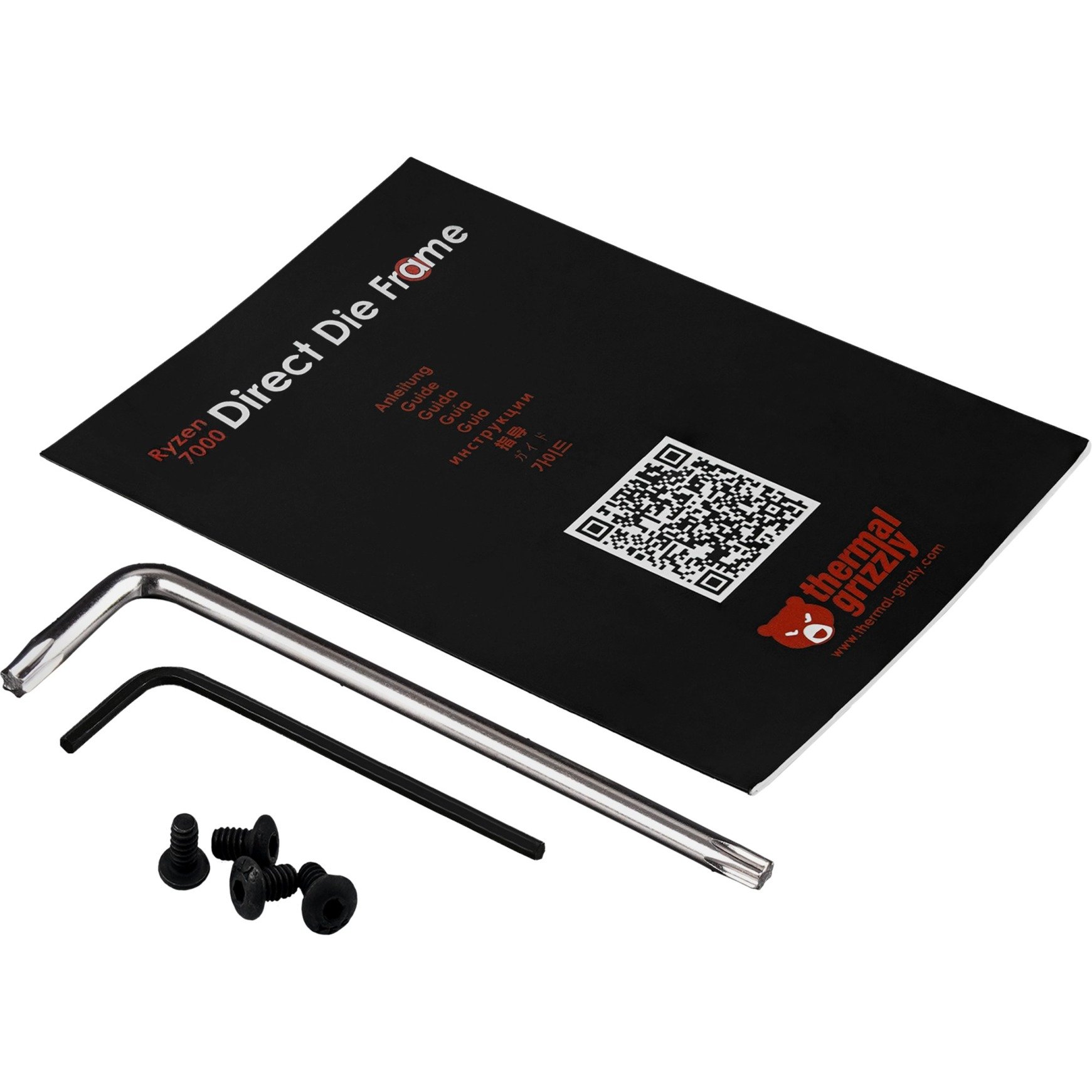 Thermal Grizzly AMD Ryzen 7000 V2 Direct Die Frame, Befestigung/Montage schwarz, für AMD AM5