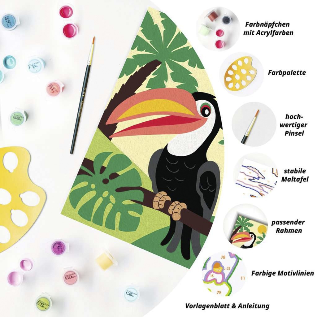 Ravensburger Malen nach Zahlen - Tukan im Dschungel