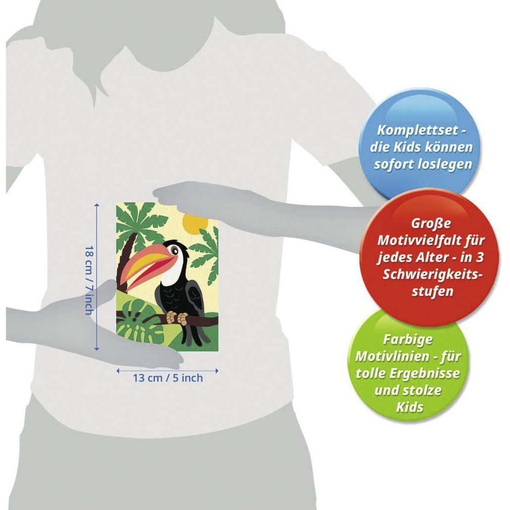 Ravensburger Malen nach Zahlen - Tukan im Dschungel