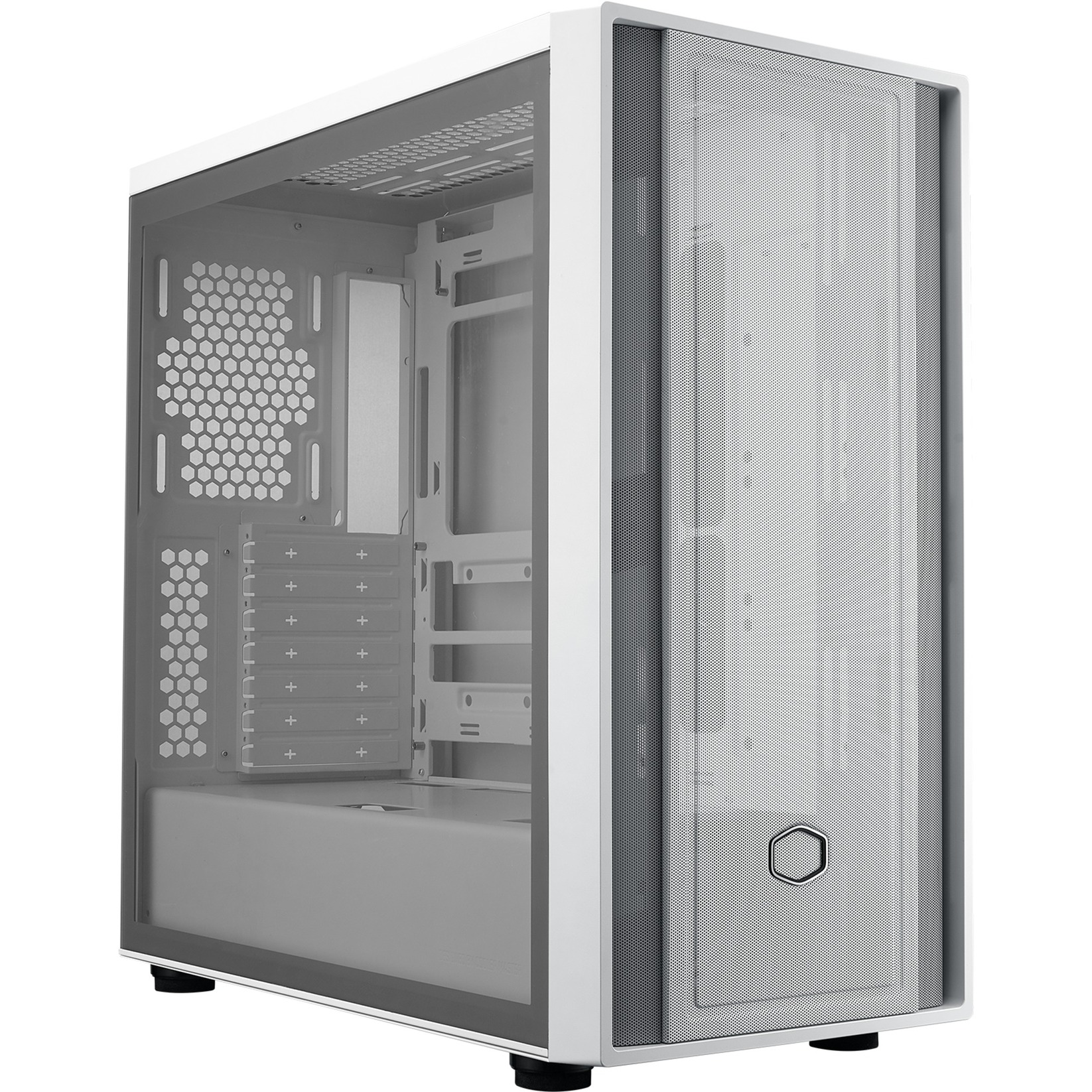 Cooler Master MasterBox 600 Lite, Tower-Gehäuse weiß, Tempered Glass
