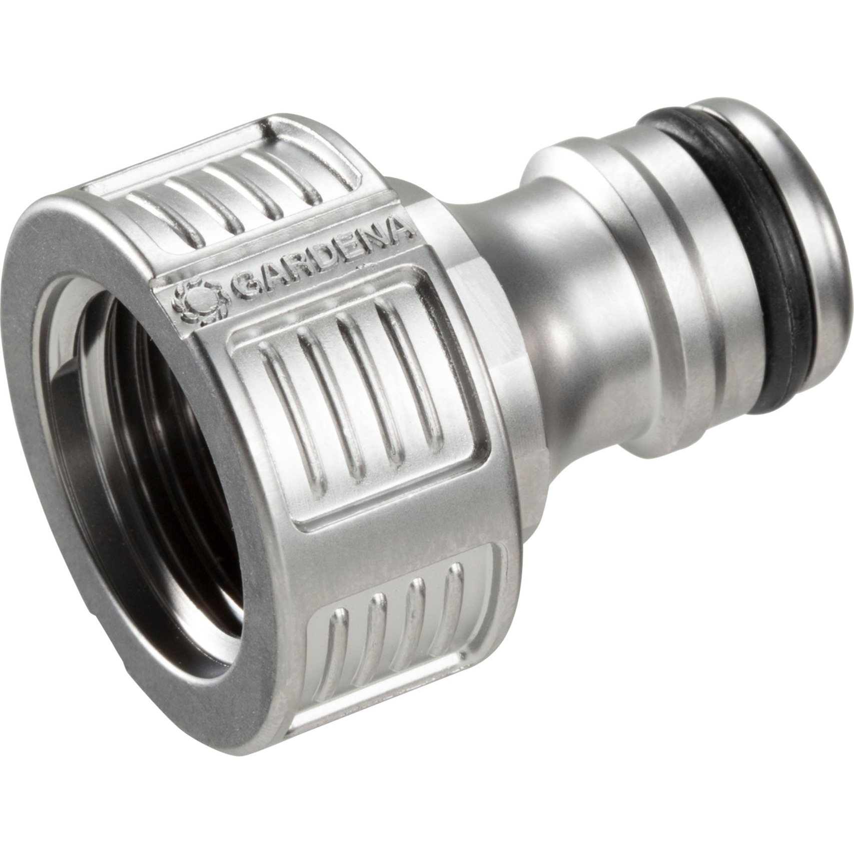 GARDENA Premium Hahnverbinder 21mm (G 1/2"), Hahnstück silber