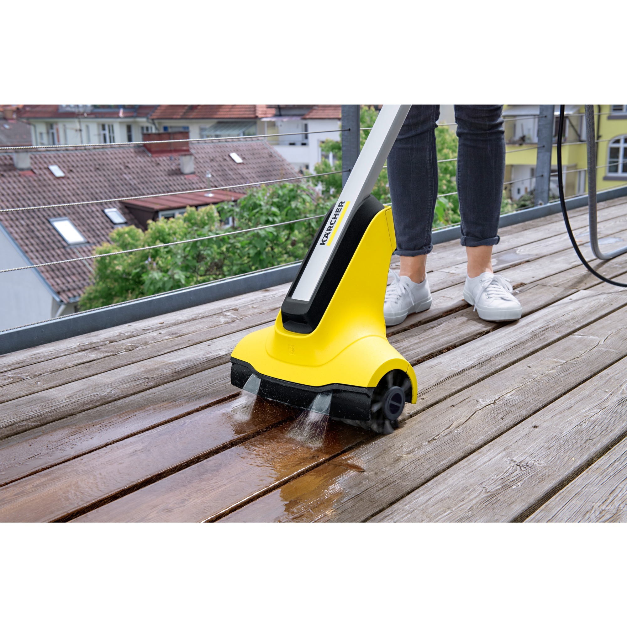 Kärcher Terrassenreiniger PCL 4, Hartbodenreiniger gelb/schwarz, 600 Watt