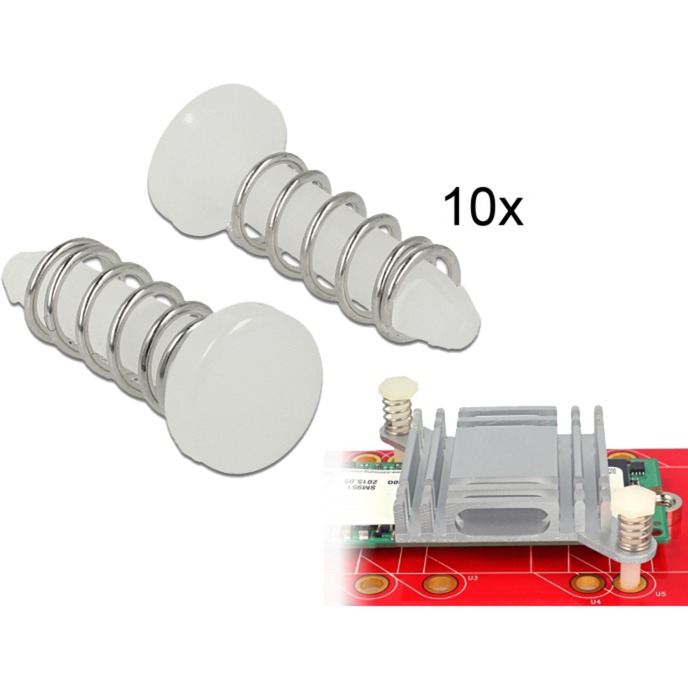 DeLOCK Schnappniete für Kühlkörper, Befestigung/Montage weiß